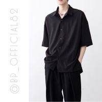 [พร้อมส่ง] ?unisex??เสื้อเชิ้ตแขนสั้น สไตล์เกาหลี ผ้าดีใส่สบาย oversize M-2XL