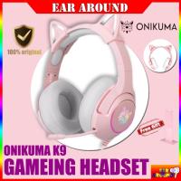 【Undine earphone】หูฟังเกม K9 Onikuma,เคสไมโครโฟนแบบมีสายชุดหูฟังหูฟังสเตอริโอเกมส์พีซีสำหรับแล็ปท็อป PS4 Xbox หนึ่งมีหูฟังไฟสัญญาณ