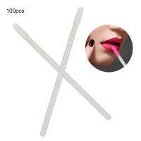 100 ชิ้น Disposable Lip Brush แปรงขนตาทำความสะอาดผ้าฝ้าย Swab Lash Mousse แปรงแต่งหน้าเครื่องมือ