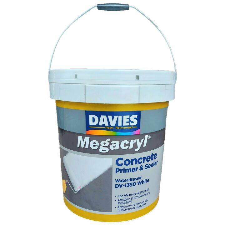 Davies Megacryl Concrete Primer and Sealer - DV-1350 White - 16 Liters ...
