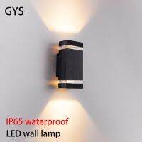 GYS Led Outdoor Wall Lamp IP65 Waterproof Garden Light GU10 Bulb Replaceable Retro Balcony Lights Courtyard Black AC110V 220V