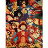 onepiece โปสเตอร์onepiece อนิเมะ วันพีช ขนาด50*35 ใหญ่มาก สำหรับตกแต่งห้อง ตกแต่งผนัง ของสะสม