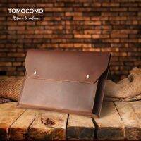 TOMOCOMO Vintage Crazy Horse Real Leather Male Tablet Sleeve Case For Macbook Pro 13.3 14.2 16.2 Bussiness Laptop Case