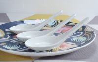 □☸✾ 6pcs set plain white bone china chinese rice scoop spoon ceramic kis soup spoon porcelain dinner baby korean ice cream ladle