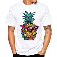 2023 Men Summer Fashion Pineapple Printed T Shirt Short Sleeve O-neck Basic Tee shirt Hipster Cool Design Customed Tops