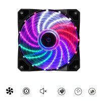 CPU Cooler 2000RMP 20DBA  48CFM 15led red blue RGB automatic color change PC radiator