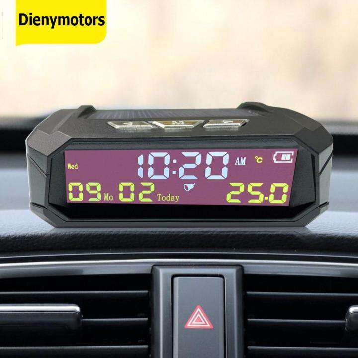 Look Solar LCD Car Digital Clock with Date InCar Temperature Display Lazada PH