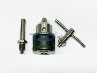 หัวจับดอกสว่าน ทั่วไป ขนาด 13mm. (1/2" หรือ 4หุน) พร้อมอะแดปเตอร์ (Key Chuck) และกุญแจขันหัวสว่าน อย่างดี ใช้แปรงหัวสว่านกับสว่านโรตารี่ อะไหล่สว่าน