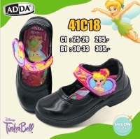 Adda รองเท้านักเรียนหญิง  ลาย Tinker Bell เทปติด รุ่นใหม่ล่าสุด รุ่น 41C18