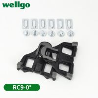 1คู่ Wellgo แผ่นล็อคต้นฉบับ R358จักรยานเสือหมอบ RC9-0องศาตัวล็อคที่เหยียบแป้นเหยียบจักรยานล็อคตัวเอง