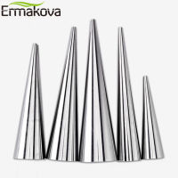 ERMAKOVA 12 Pcs Pastry Cream Horn Mold Waffle Cone Pastry Roll Horn Croissant Mold Cannoli Tubes Ice Cream Mold Baking Tool