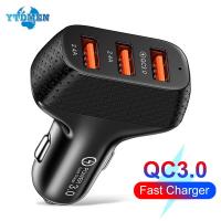 3 Ports USB Car Charger 5V 2A Fast Charging Portable Phone Adapter For iPhone 13 Pro Xiaomi Huawei Samsung Car Cigarette Lighter Car Chargers