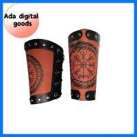 ADG สีดำสีน้ำตาล ยิงธนูแขนยาม เครื่องหนังแท้ พังก์สไตล์ Viking Bracer ของใหม่ ถุงมือกันร้อน ลูกศรยิงธนู ชายหญิง