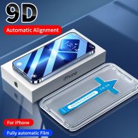 [CNIU digital accessories] 9D กระจกนิรภัยแบบเต็มหน้าจอสำหรับ iPhone 14 13 12 11 Pro Max อุปกรณ์ป้องกันหน้าจอพร้อมชุดติดตั้ง