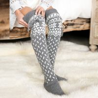 Spring Chic Women Thigh High Autumn Over The Knee Fashion Christmas Stockings Meticulous Weaving Good Warmth Retention