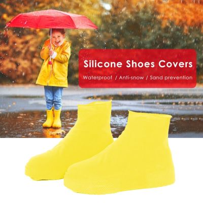 2pcs Silicone Shoes Cover Rain Boots Wrap Overshoes for Outdoor Fishing Hiking Women Man Anti-Slip Shoe Accessories Shoes Accessories