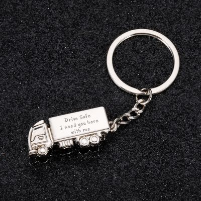 Drive Safe Daddy Fathers Day Gifts Truck Keychain Key Pendant Dad Birthday Key Chain for Daddy Step Dad Keyring Gift for Father Key Chains