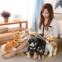 hot！【DT】♚✟  20/35cm Shiba Inu Dogs Real Little Stuffed Doggies Dog Lying Standing Decorate