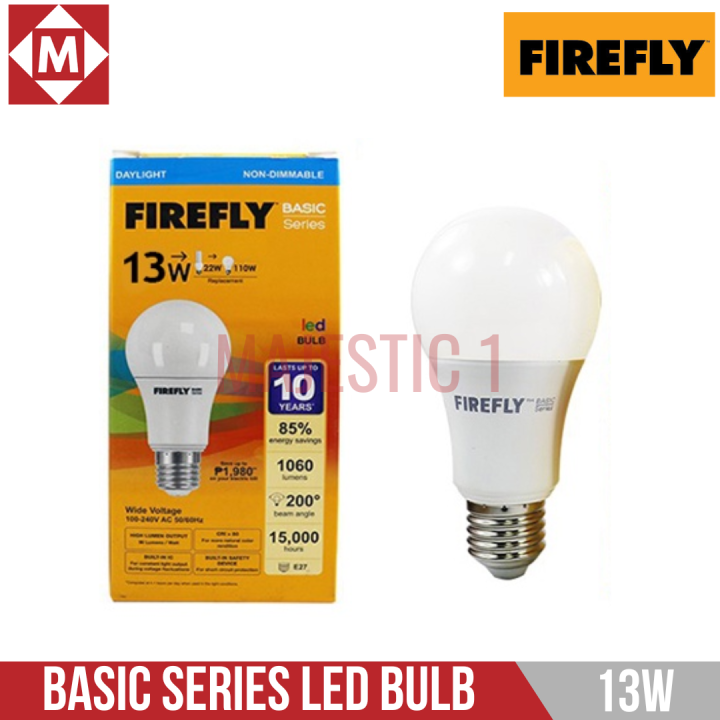 Firefly 13W LED Bulb Daylight Non-Dimmable | Lazada PH