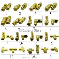 2 Pcs Plug jack SMA Connector RP SMA socket Adapter Gold-plated RF Coaxial Connectors SMA Female Male terminal Electrical Connectors