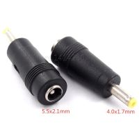 DC Power Adapter Connector Plug DC Conversion Head Jack Female 5.5*2.1mm Turn Plug Male 4.0*1.7mmWires Leads Adapters