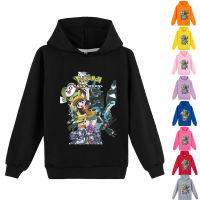 Pokémons เสื้อสเวตเชิ้ตสำหรับเด็ก9สี,เสื้อฮู้ดอนิเมะผ้าฝ้าย65% แขนยาวสไตล์เกาหลีเด็กหญิงเด็กชายโพลีเอสเตอร์35% ไฟเบอร์0000สำหรับฤดูใบไม้ผลิและฤดูใบไม้ร่วง