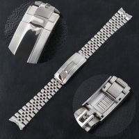 Jubilee Watchband Strap 2021 Mens 20mm 316L Stainless Steel Bracelet Silver Glide-Lock Buckle for 40mm Sub Watch Case