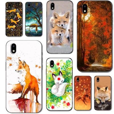 Phone Case For ZTE Blade A3 2020 Case Back Phone Cover Protective Soft Silicone Black Tpu Fox autumn leaves