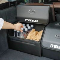 [A Neotype]กระเป๋าเครื่องสำอางหนังรถยนต์พับได้กล่องเก็บของสำหรับ Mazda 6 3 5 2 CX5 CX7 323 Demio Axela Atenza CX9 MX3 MX5 RX7 RX8