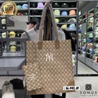 กระเป๋าสะพาย NY MONOGRAM MLB นําเข้าจากเกาหลี | กระเป๋า TOTE คุณภาพสูง Unisex