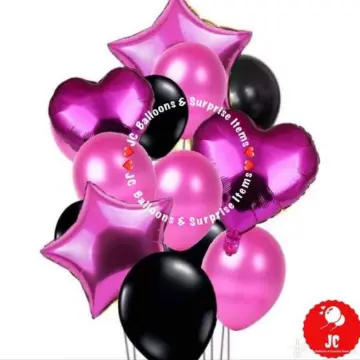 Fuchsia Mylar Heart Balloon - Hot Pink Balloons, Pink Party