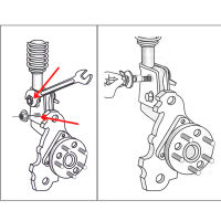 Anauto สลักเกลียว4ชิ้น14มม. ชุดแคมเบอร์ปรับจัดตำแหน่งสี่ล้อเหล็กสลักเกลียว