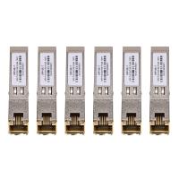 6X SFP Module RJ45 Switch Gbic 10/100/1000 Connector SFP Copper RJ45 SFP Module Gigabit Ethernet Port