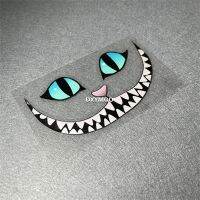 สติกเกอร์รถสะท้อนแสงสำหรับ Cheshire Cat,ลายการ์ตูนดียิ้มมอเตอร์รถแข่งรถบรรทุกหน้าต่างรูปลอกกันน้ำ