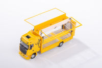 (GCD) Scania transparent van car transporter,yellow color. Diecast