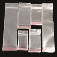 Wholesale 100pcs/lot Clear Self Adhesive Seal Plastic Storage Bag OPP Poly Pack Bag Retail Packaging Package Bag With Hang Hole