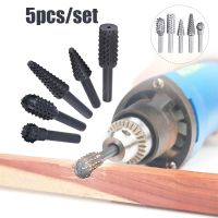 [HOT 2023] 5Pcs ไม้เหล็กโรตารี่ Rasp แฟ้ม1/4 "Shank Rotor Craft ไฟล์ Rasp Burrs เศษไม้ Grinding Power แกะสลักเครื่องมือมือ