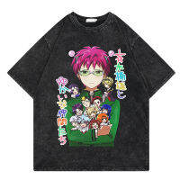 ที่มีคุณภาพสูงเสื้อชีวิต Disastrous ของ Saiki K อะนิเมะล้างเสื้อยืดผู้ชายการ์ตูนมังงะฤดูร้อนท็อปส์เสื้อยืด U Nisex แฟชั่นฮาราจูกุกราฟิกประเดิม