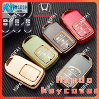 RTO Honda CRV City Hatchback Civic FC BRV Accord HRV Jazz อัจฉริยะไร้กุญแจการเข้า/กดเริ่มต้นใหม่ TPU ฝาครอบปลอกกุญแจรีโมทรถยนต์ Sarung Kunci Kereta