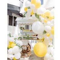 「 ANN Hardware 」86Pcs DIY YellowBalloonArch KitLemonBaby Shower Bridal Shower Party Backdrop Decoration