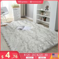 Faux Wool Carpet Living Room Plush Carpet Bedroom Faux Plush Fluffy Floor Carpet Home Easy Clean Decorative Carpet