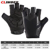 Climber ขี่จักรยานถุงมือครึ่งนิ้วสำหรับผู้ชายผู้หญิงฤดูร้อนลื่นระบายอากาศน้ำหนักเบาจักรยานเสือภูเขาถุงมือกีฬา