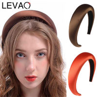 LEVAO Brigh Sponge Padded Headband Solid Color Hairbands Elegant Bezel Turban Womens Hair Accessories Hair Hoop Header