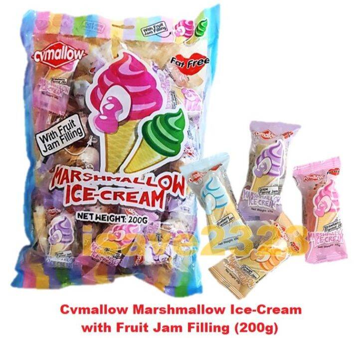[HALAL] Cvmallow Marshmallow IceCream with Fruit Jam Filling (200g