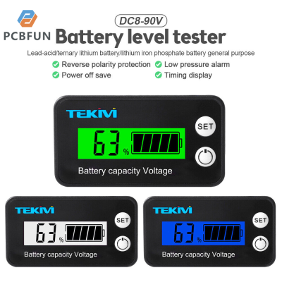 pcbfun 12V-72V Ba-Ttery ความจุตัวบ่งชี้โวลต์มิเตอร์ทดสอบที่มีจอแสดงผล LCD สำหรับลิเธียมตะกั่วกรด Ba-Tteries