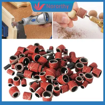 50Pcs Drum Sanding Kit 80# Nail Drill Bits Abrasive Tools Dremel