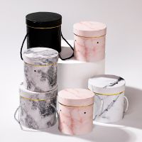 【CW】 Cardboard Boxes With Lid Flowers Bouquet Cylindrical Round