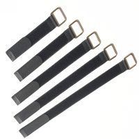 5pcs/lot Magic Tape Sticks Cable Ties Model Straps Wire With Battery Stick Iron Buckle Belt Bundle Tie Hook Loop Fastener Tape Cable Management