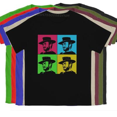 Men Clint Eastwood T-shirts The Good The Bad and The Ugly Film Cotton Men Clothing Male Anime Men T Shirts Summer Tops Tee Shirt