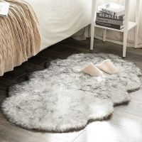 1 plush imitation wool black and white wavy shape rug home décor carpet floor mat childrens room carpet floor mat